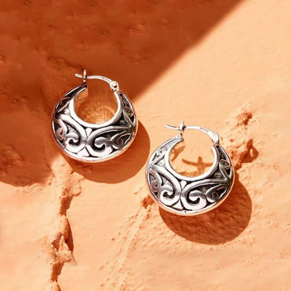 Handcrafted Sterling Silver Hoop Earrings by Verona by DailySale