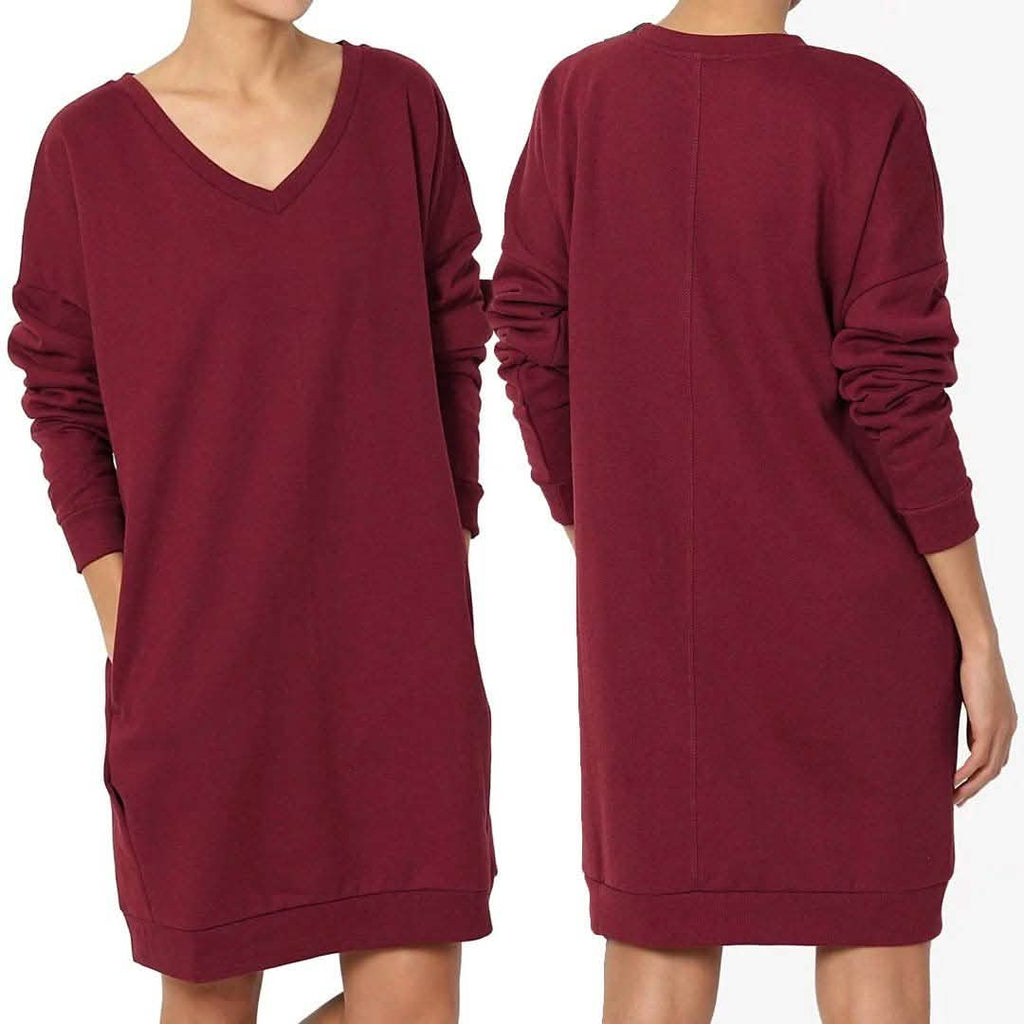 Haute Edition Women's Oversized Pullover Sweatshirt Dress by DailySale