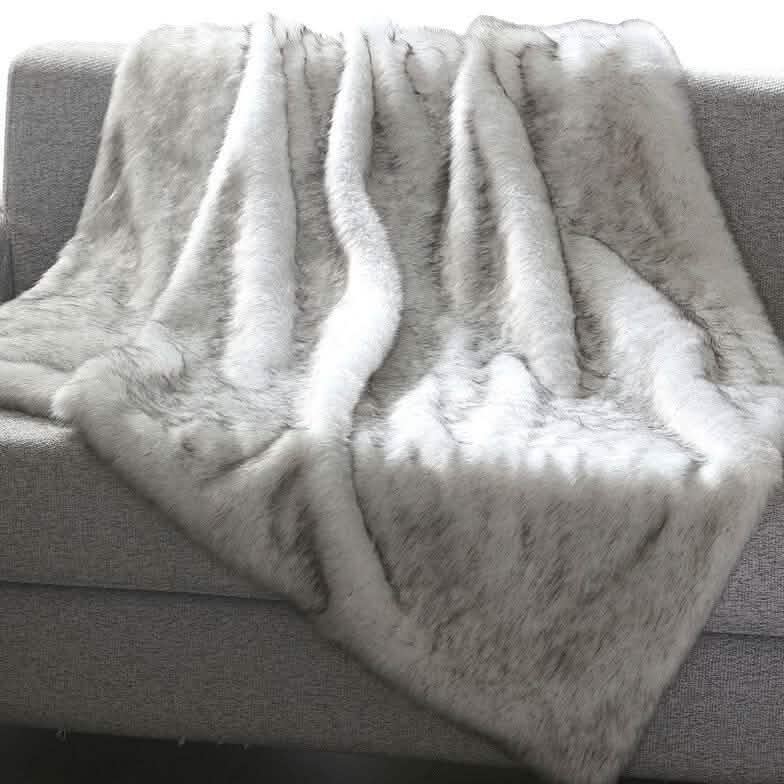 Heavy Faux Fur Throw Blanket – Assorted Styles by DailySale