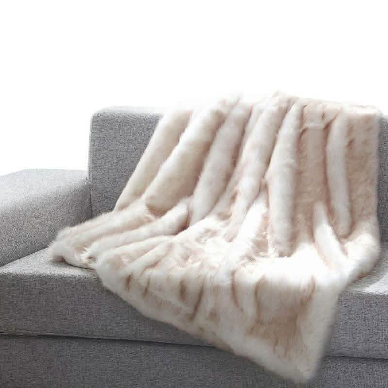 Heavy Faux Fur Throw Blanket – Assorted Styles by DailySale