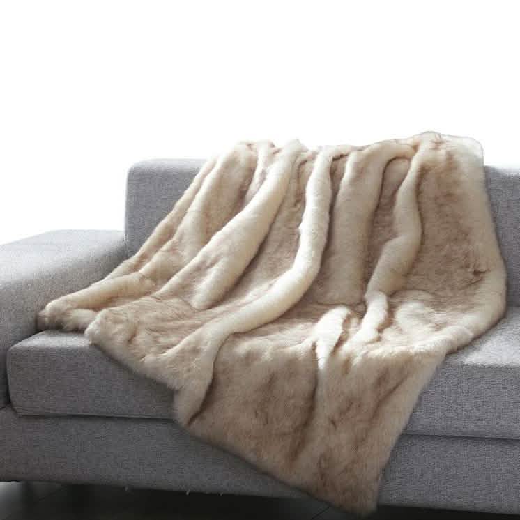 Heavy Faux Fur Throw Blanket – Assorted Styles by DailySale