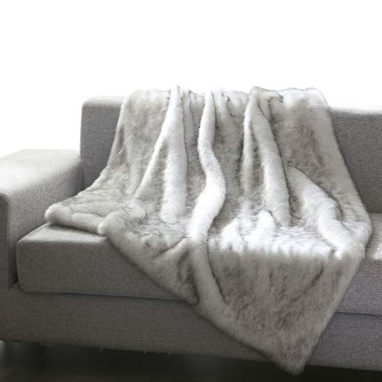 Heavy Faux Fur Throw Blanket – Assorted Styles by DailySale