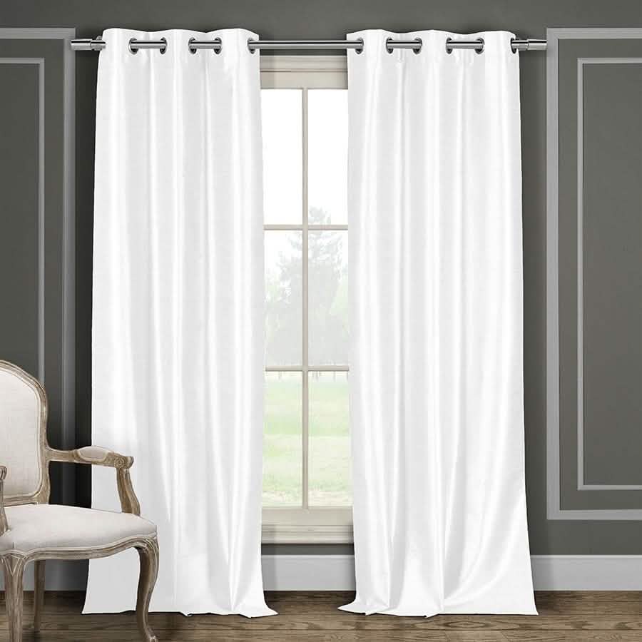 Heavy Faux-Silk Double-Layered Blackout Thermal Panel Pair - Assorted Colors by DailySale