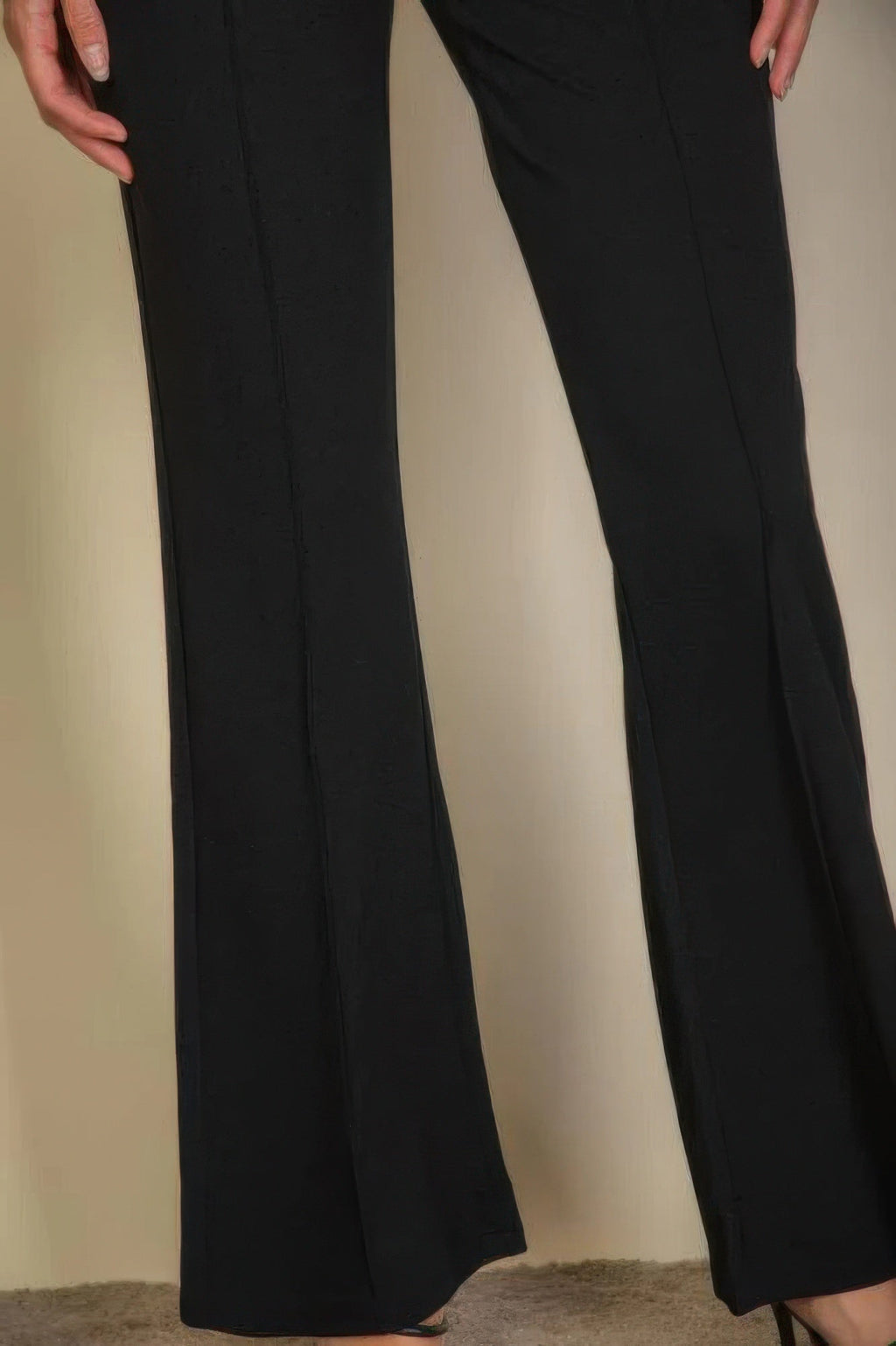 High Waist Stretch Crepe Flare Pants by Tigbul's Variety Fashion Shop