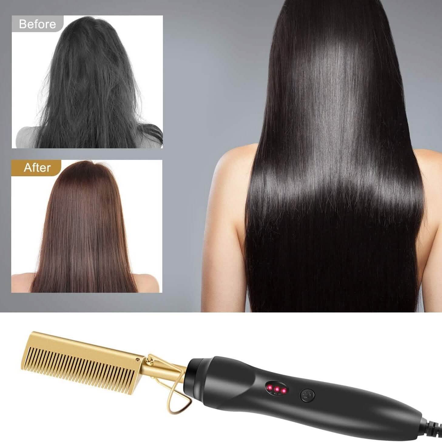Hot Comb Hair Straightener Comb by DailySale