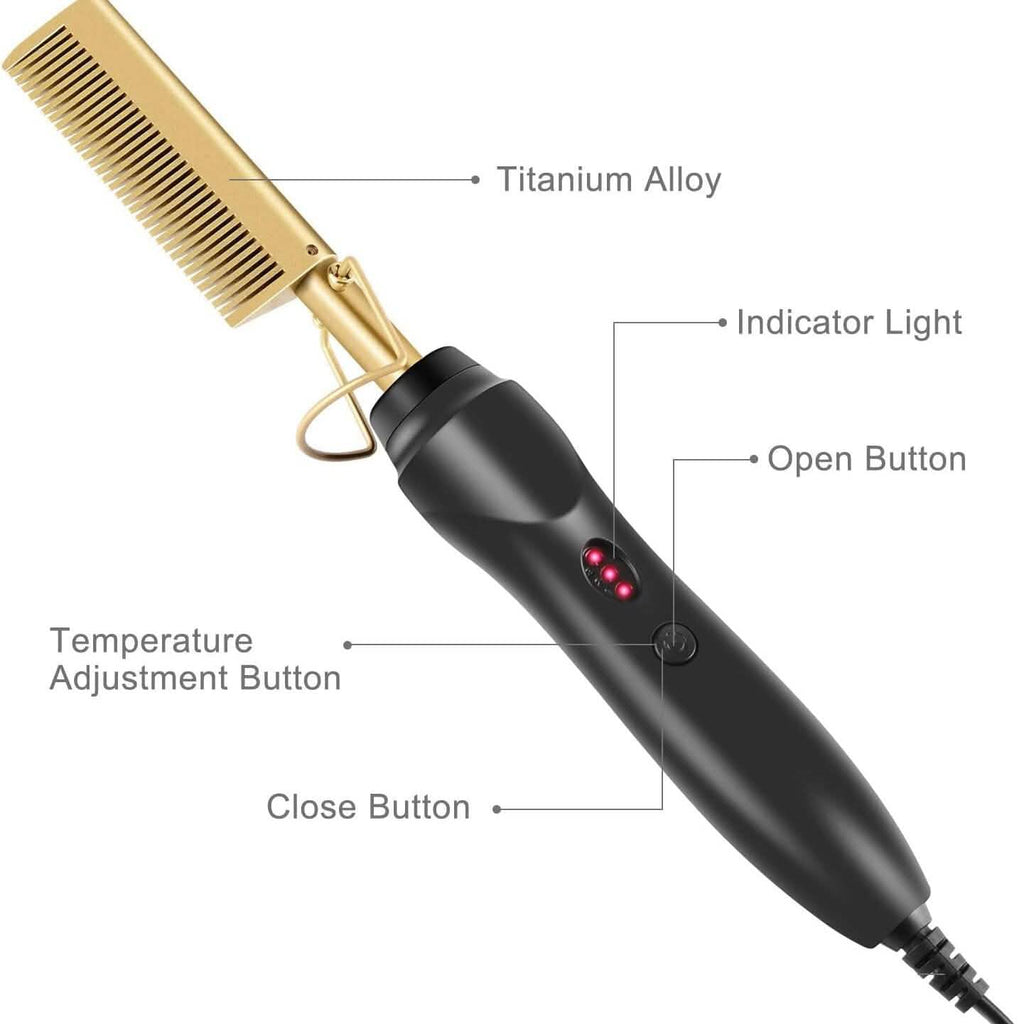 Hot Comb Hair Straightener Comb by DailySale