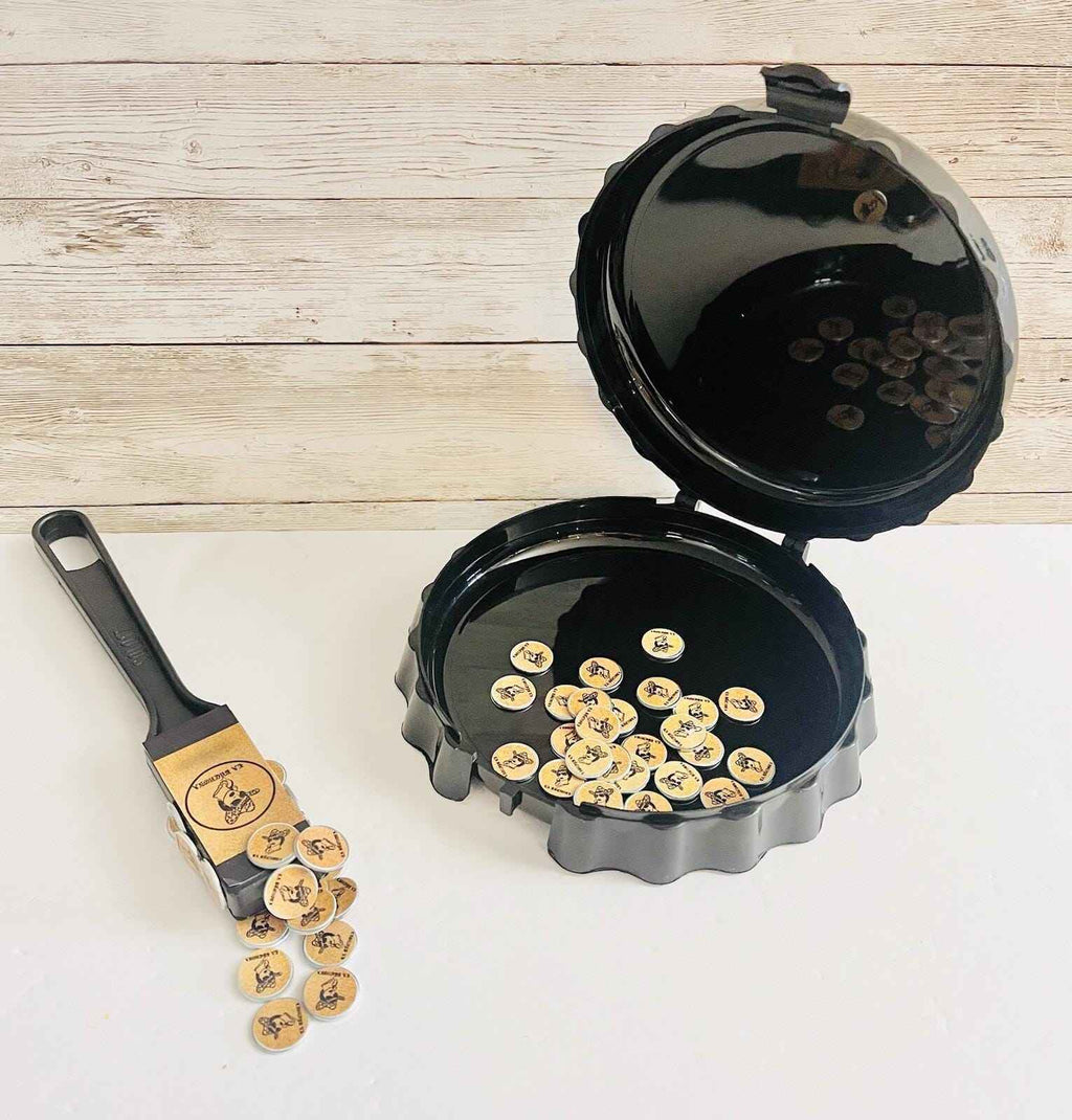 Fichero La Buchona Para Monedas/Fichas Con Pala Magnetica Y 50 Fichas