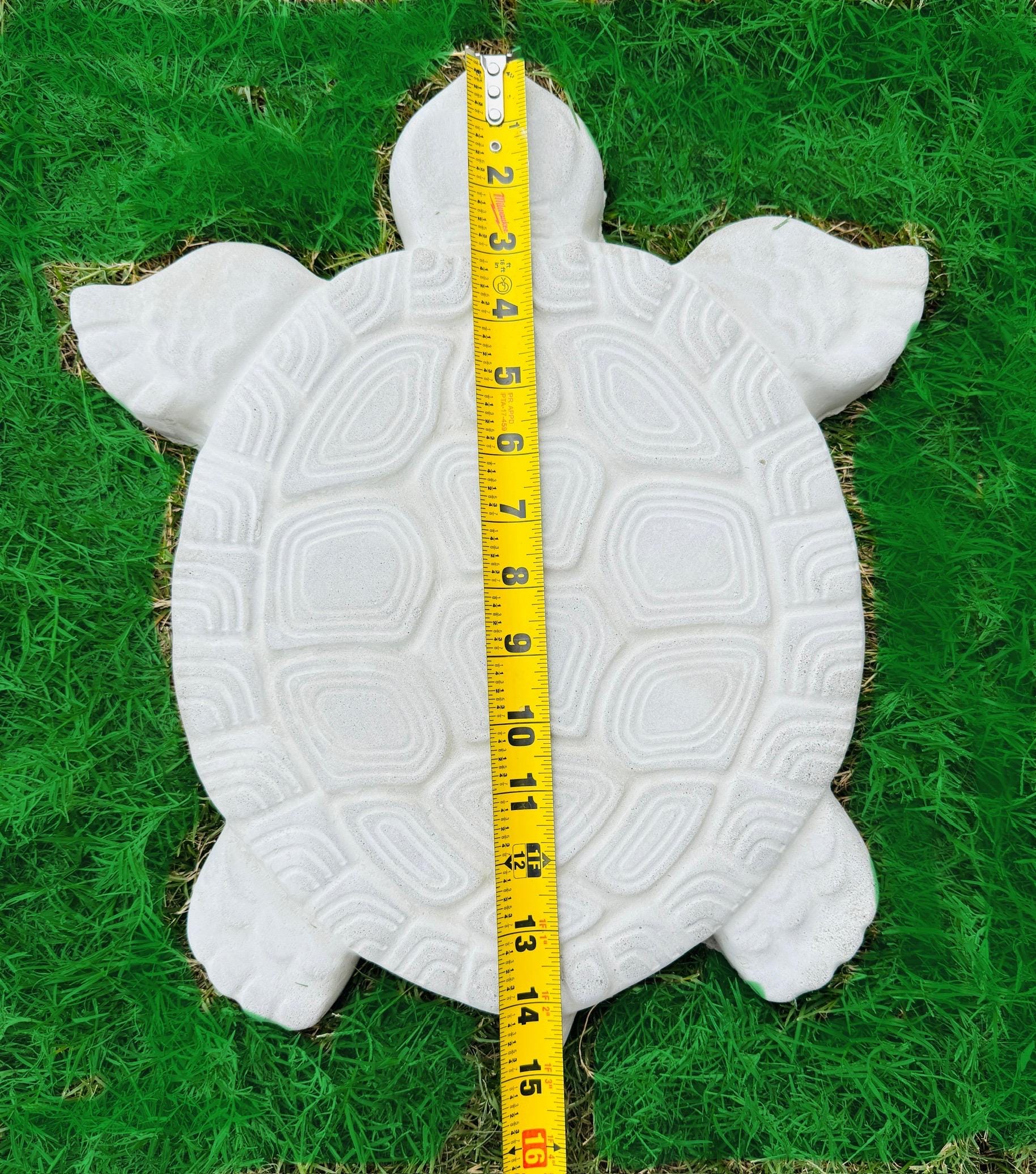 2x Bundle Garden Turtle Stepping Stones Garden Pathway Stepping Stone Outdoor Yard Decoration Cement Paver Lawn and Patio Ornament Bundle by Chica Mexico