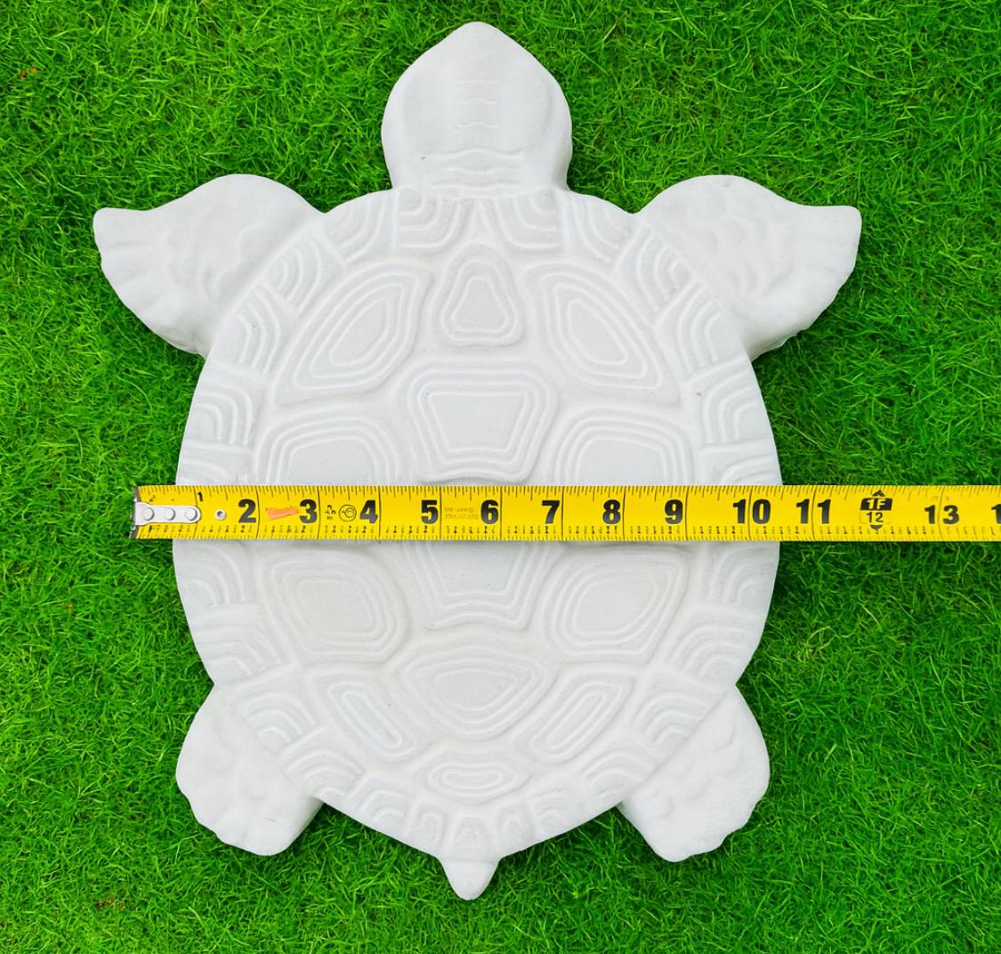 2x Bundle Garden Turtle Stepping Stones Garden Pathway Stepping Stone Outdoor Yard Decoration Cement Paver Lawn and Patio Ornament Bundle by Chica Mexico