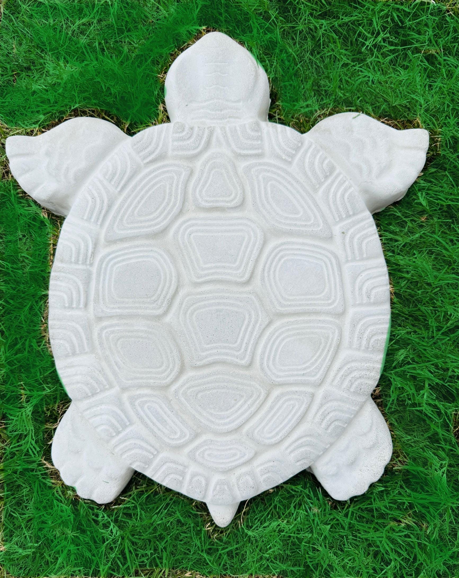 2x Bundle Garden Turtle Stepping Stones Garden Pathway Stepping Stone Outdoor Yard Decoration Cement Paver Lawn and Patio Ornament Bundle by Chica Mexico