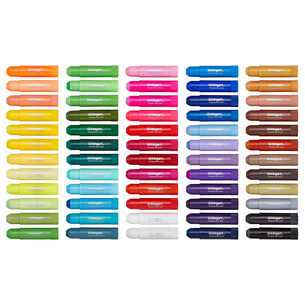 Tempera Paint Sticks, 60 Colors by KINGART