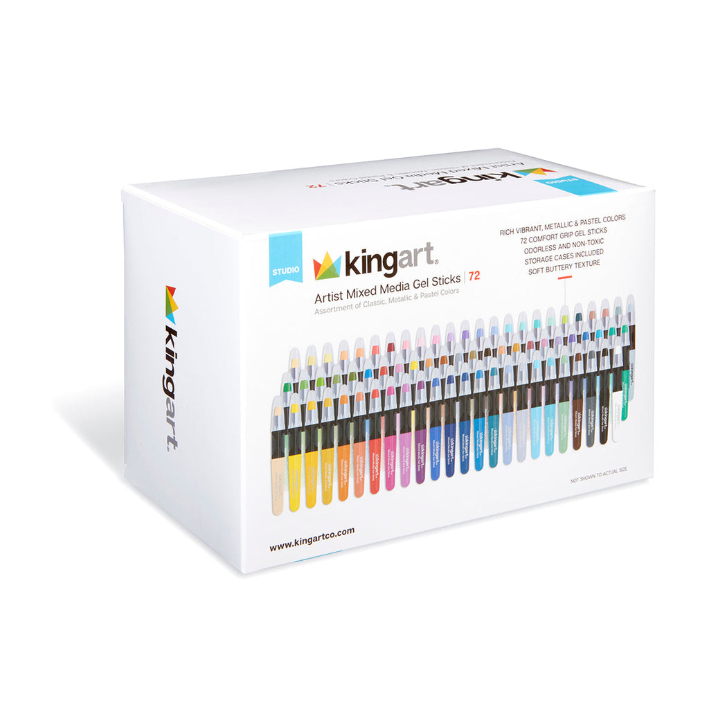 Mixed Media Gel Stick Crayons - 72 Colors by KINGART