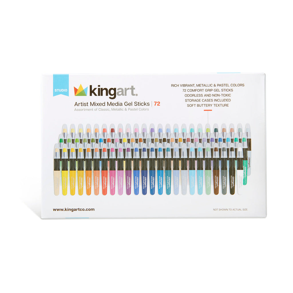 Mixed Media Gel Stick Crayons - 72 Colors by KINGART