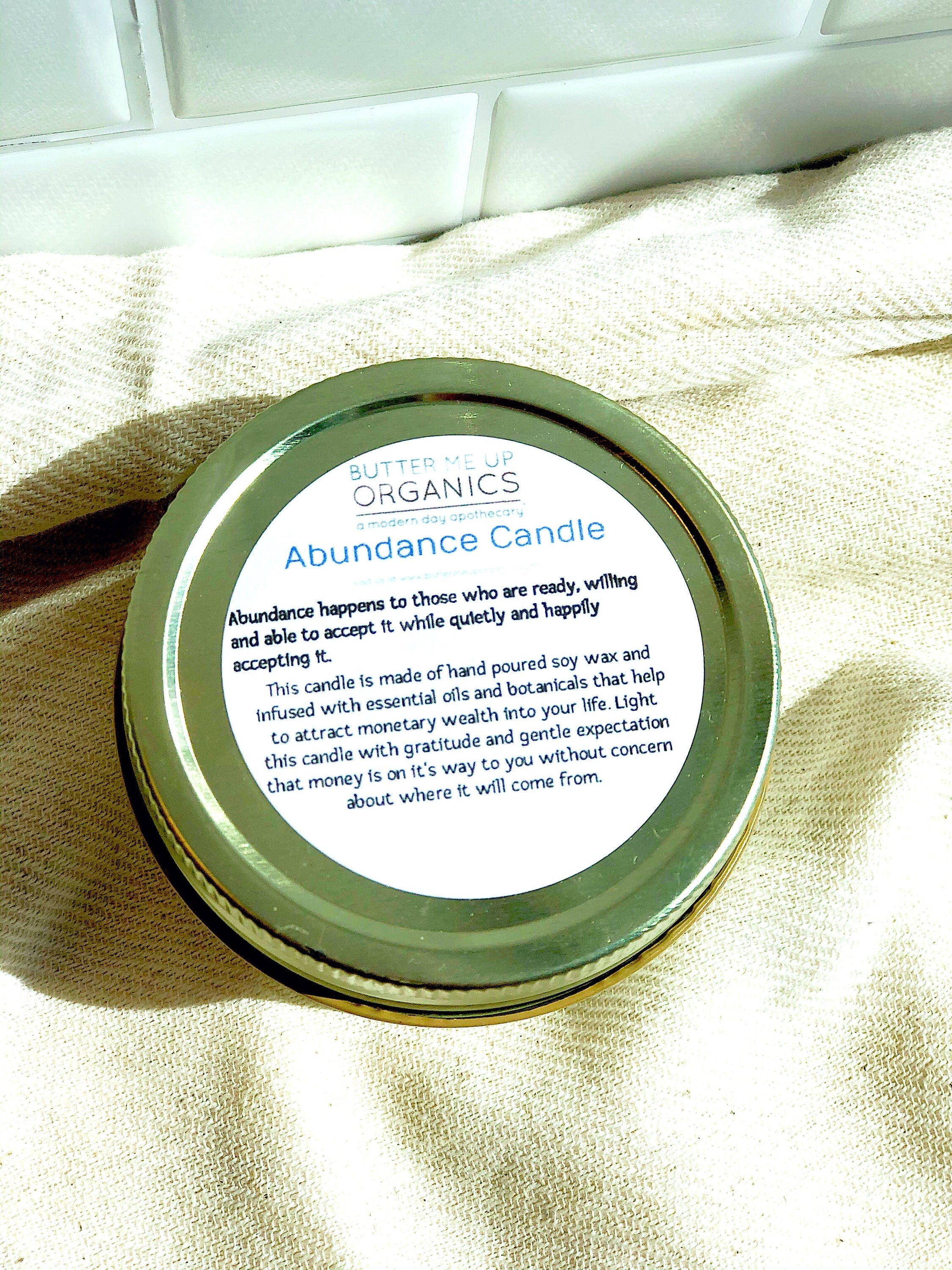 Abundance Candle / Ritual Candle / Intention Candle / Hand Poured by White Smokey