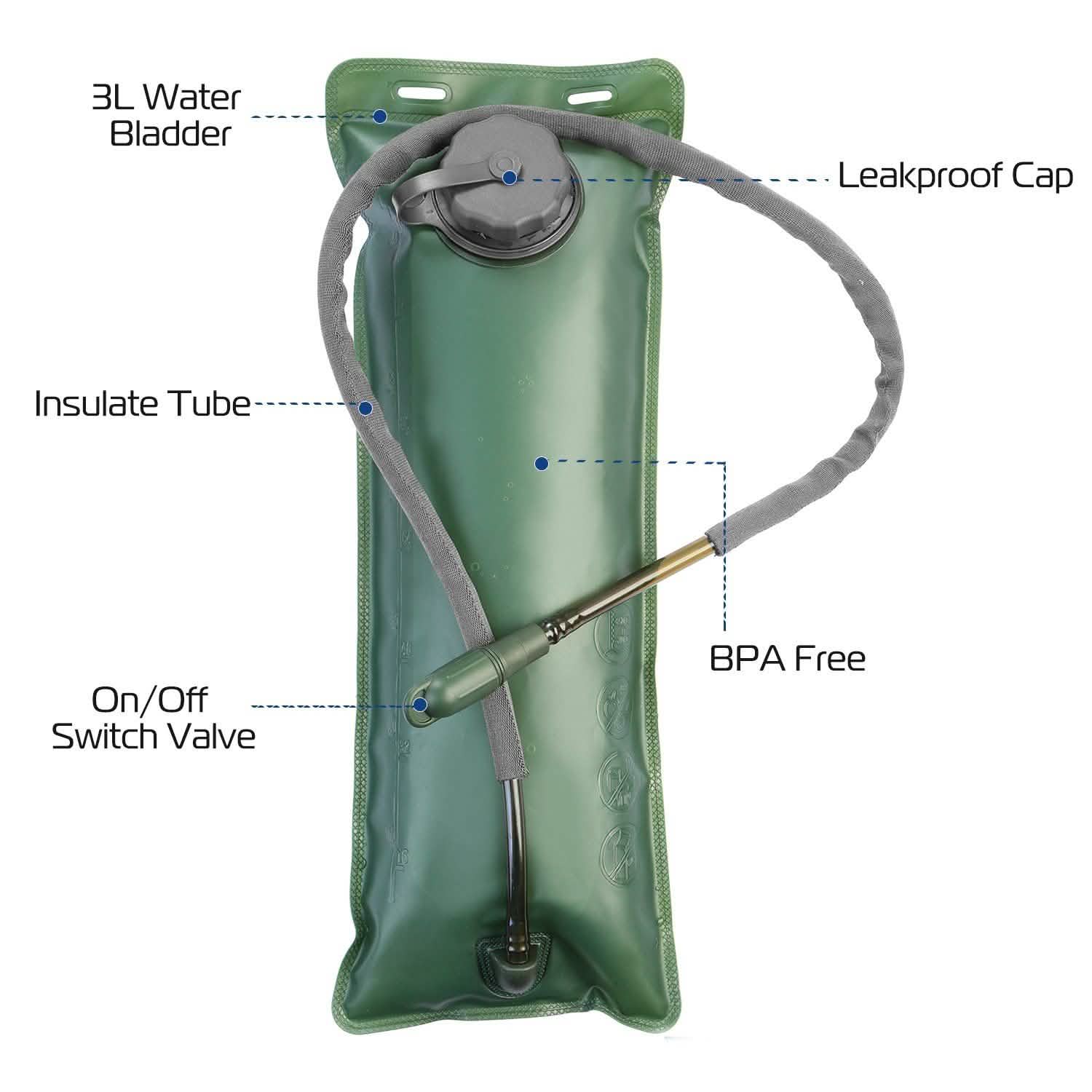 iMountek Tactical Hydration Pack 3L Water Bladder by DailySale