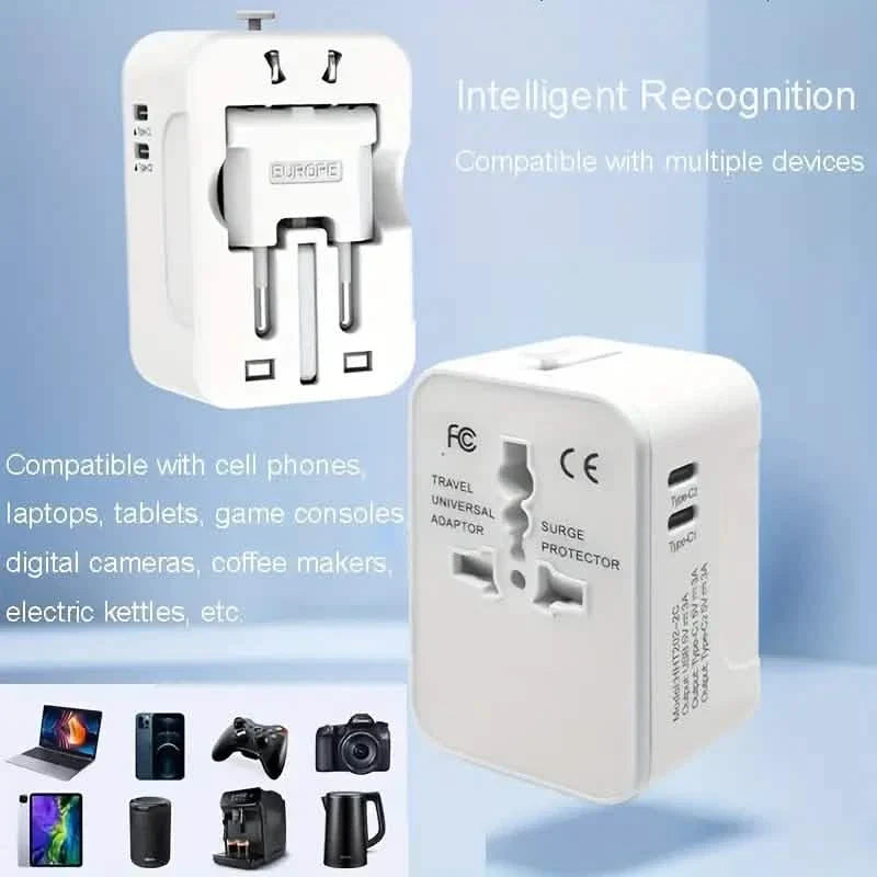 International Portable Worldwide All-in-One Plug Travel Adapter Converter for USA EU UK AUS by DailySale