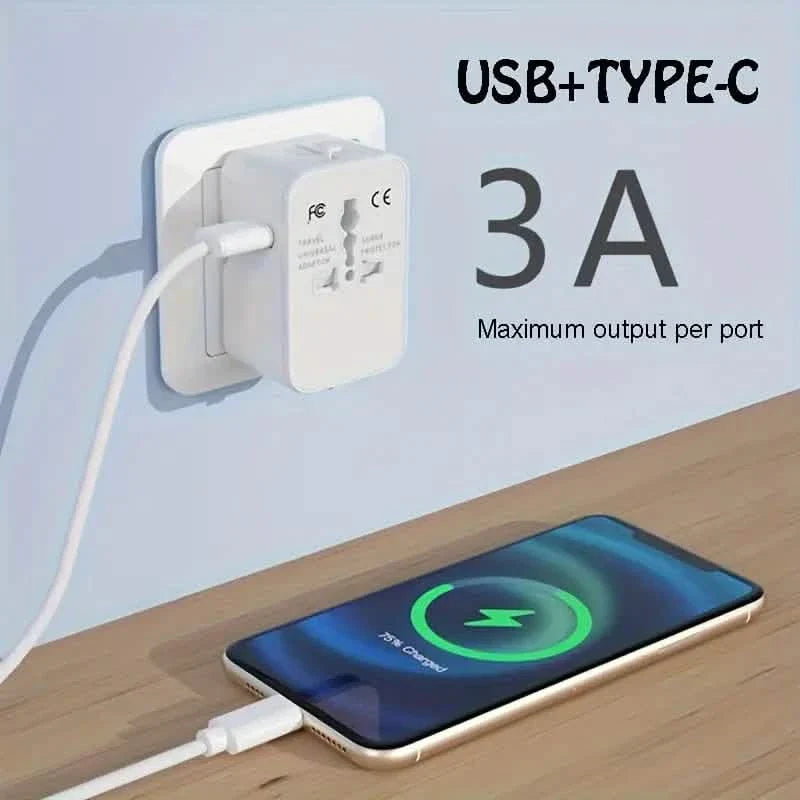 International Portable Worldwide All-in-One Plug Travel Adapter Converter for USA EU UK AUS by DailySale