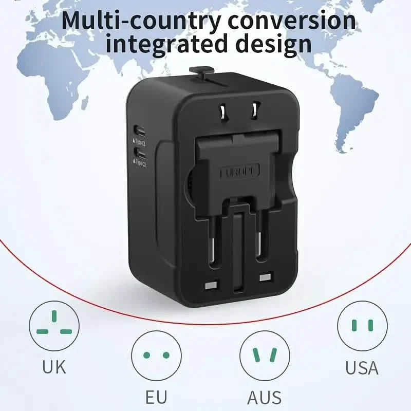 International Portable Worldwide All-in-One Plug Travel Adapter Converter for USA EU UK AUS by DailySale