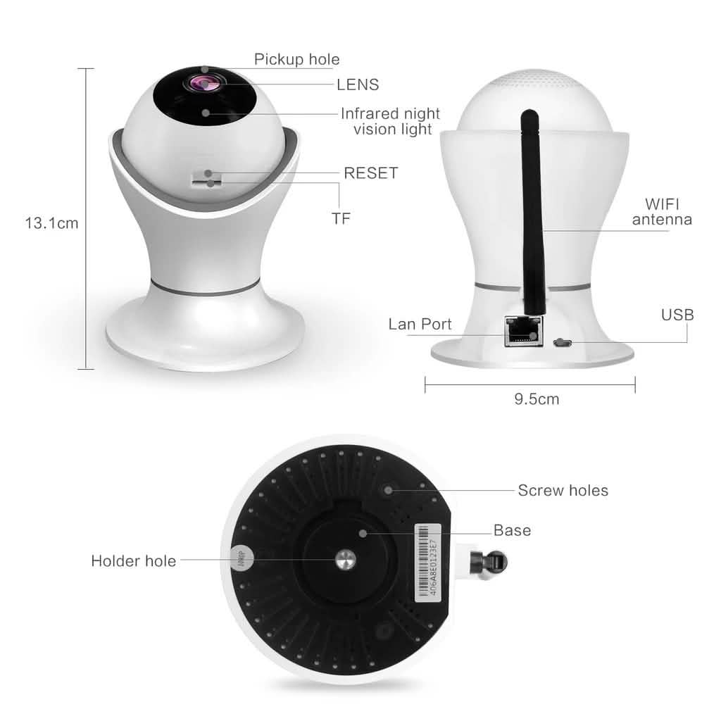 iPM World HD 360 Degree Panoramic View 1080p Wireless IP Camera by DailySale