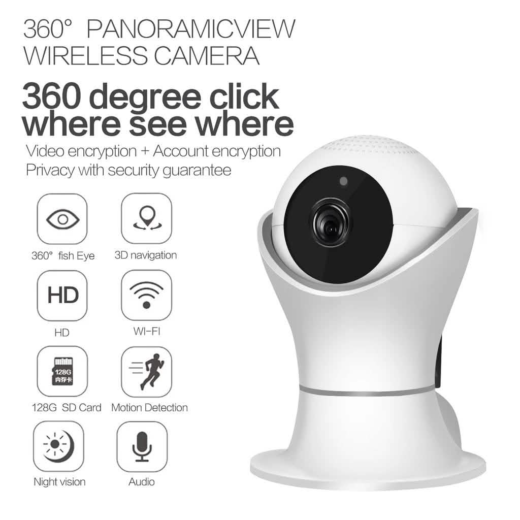 iPM World HD 360 Degree Panoramic View 1080p Wireless IP Camera by DailySale