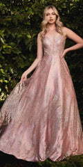 Cinderella Divine J819 Glitter A-Line Ball Gown by DiscountDressShop