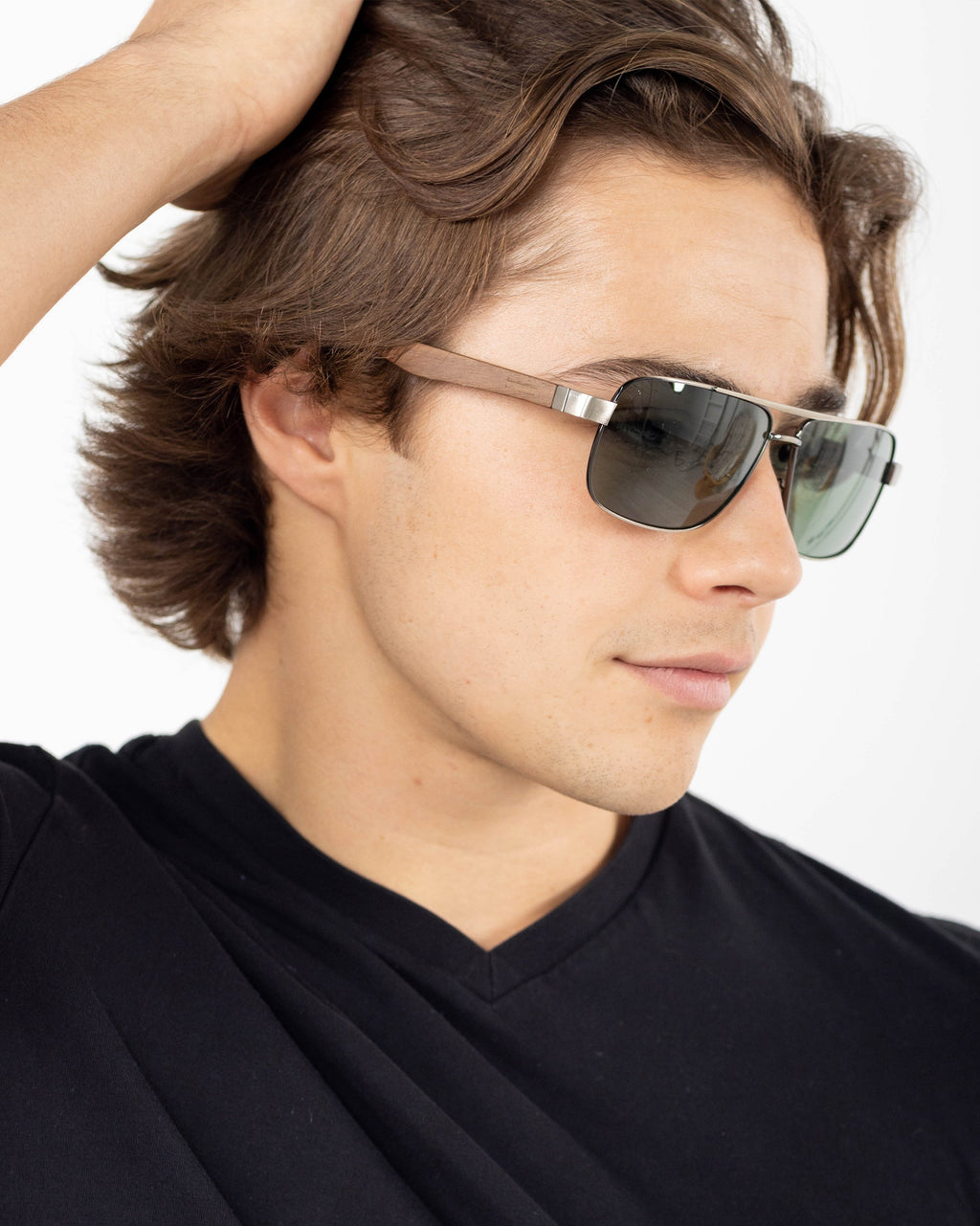 James - Metal & Wood Sunglasses by Tommy Owens
