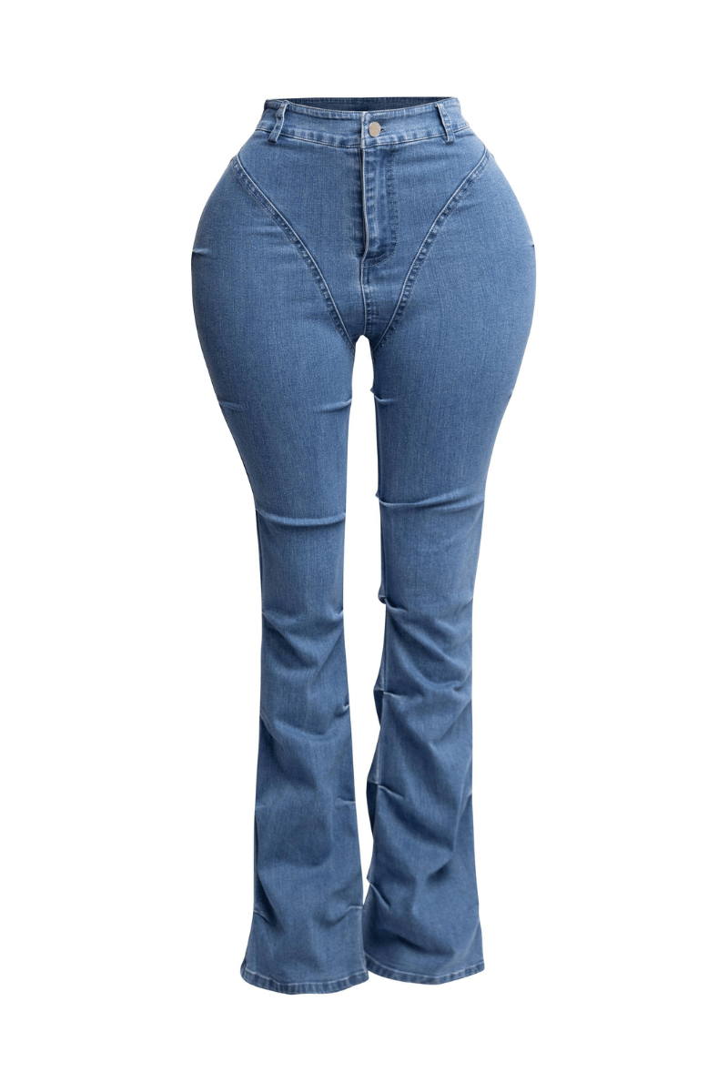 Jessica Bell Bottom Y2K Style Stretch Bell Bottom Jeans by Blaire Shops