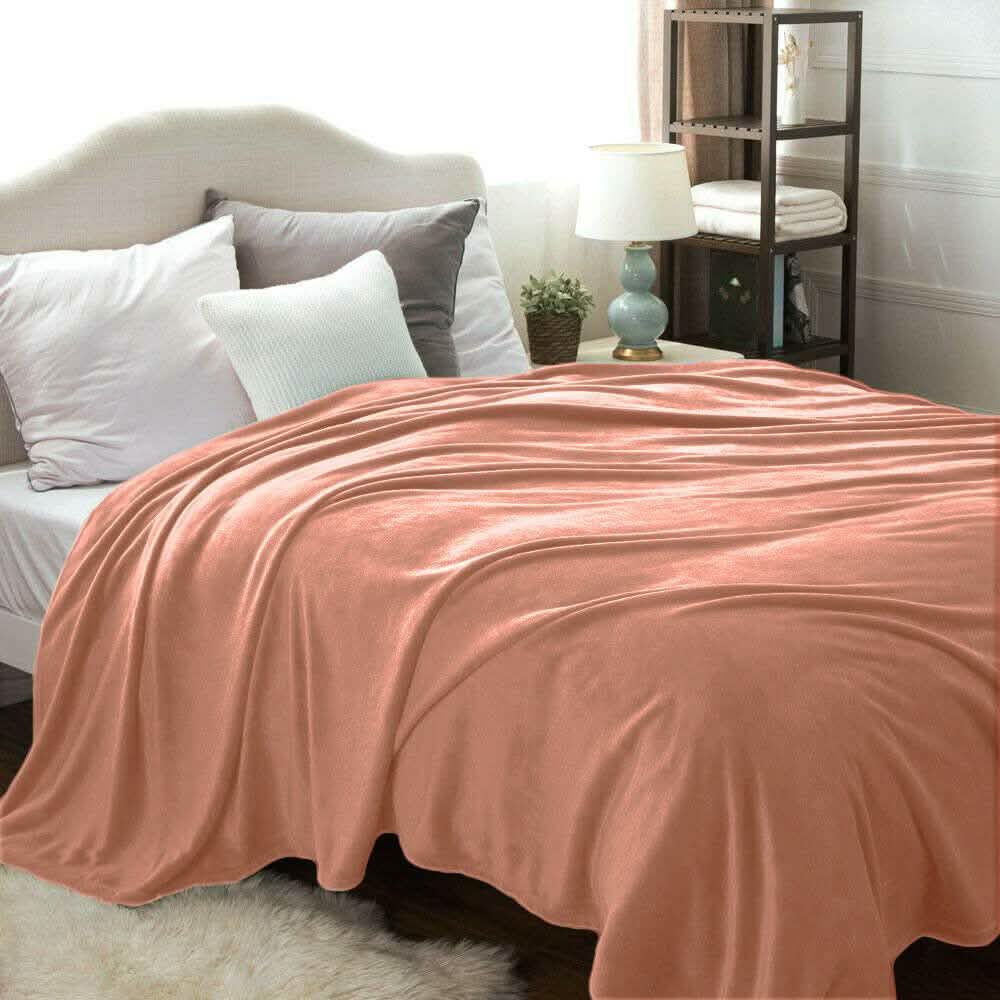 Kathy Ireland Flannel Solid Microplush Bed Blankets by DailySale