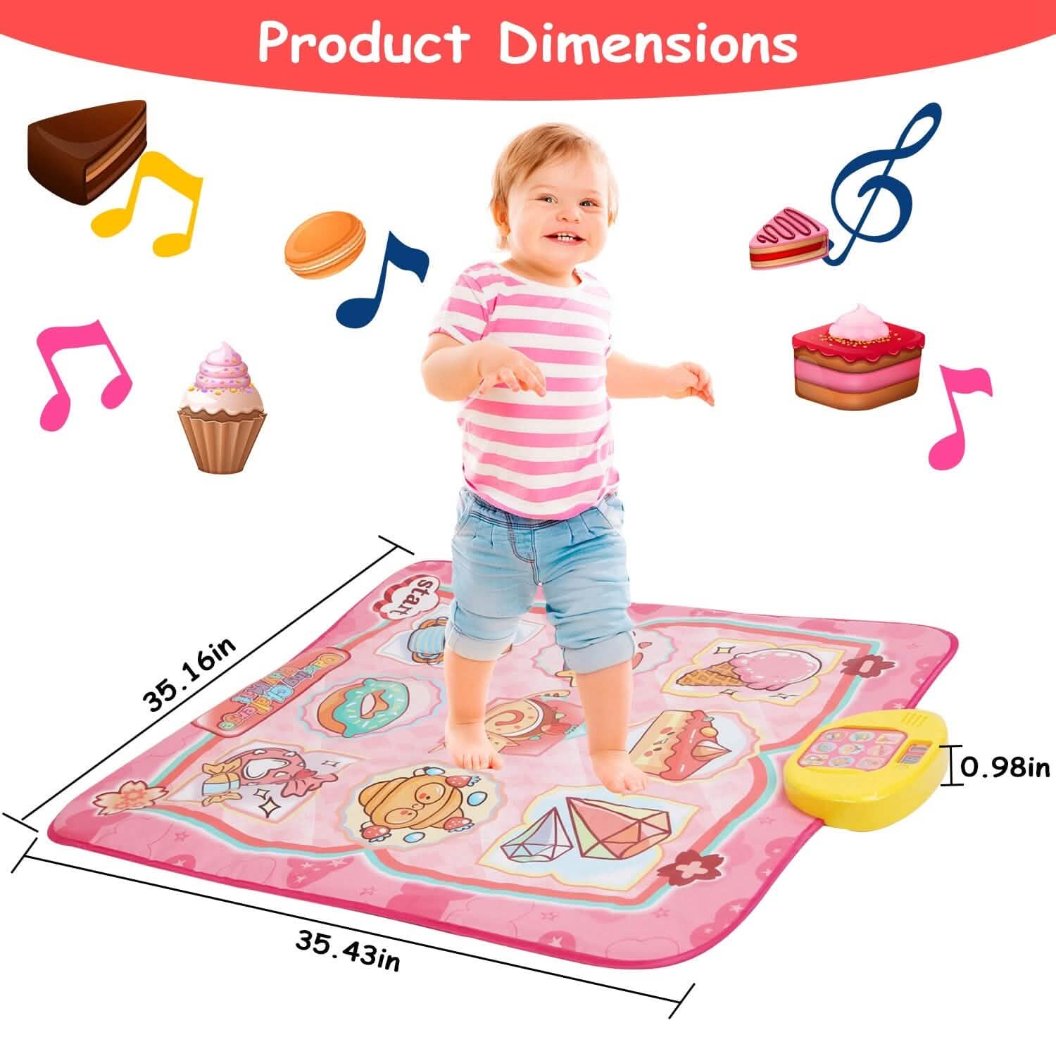 Kids Electronic Music Dance Pad with 6 Modes by DailySale