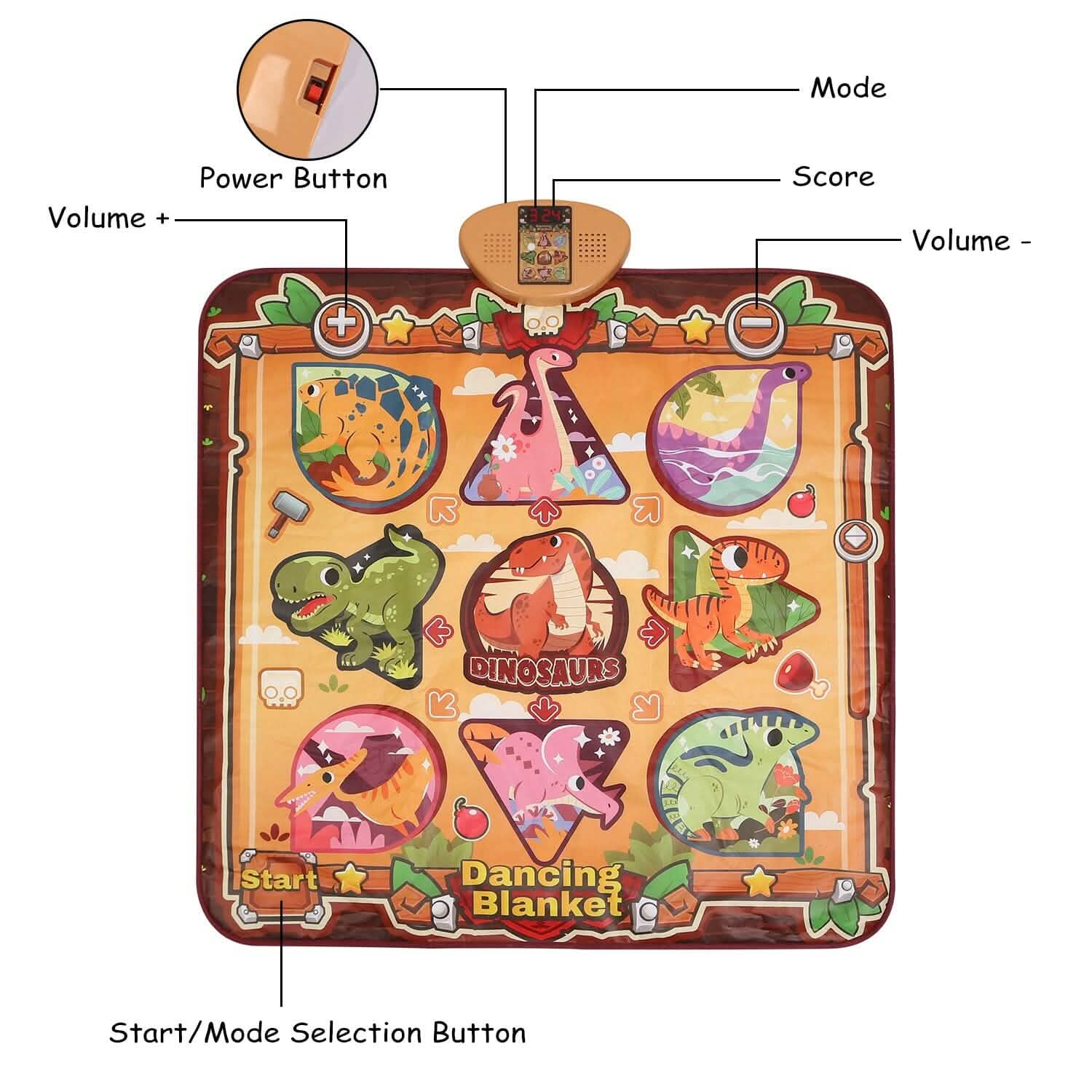 Kids Electronic Music Dance Pad with 6 Modes by DailySale