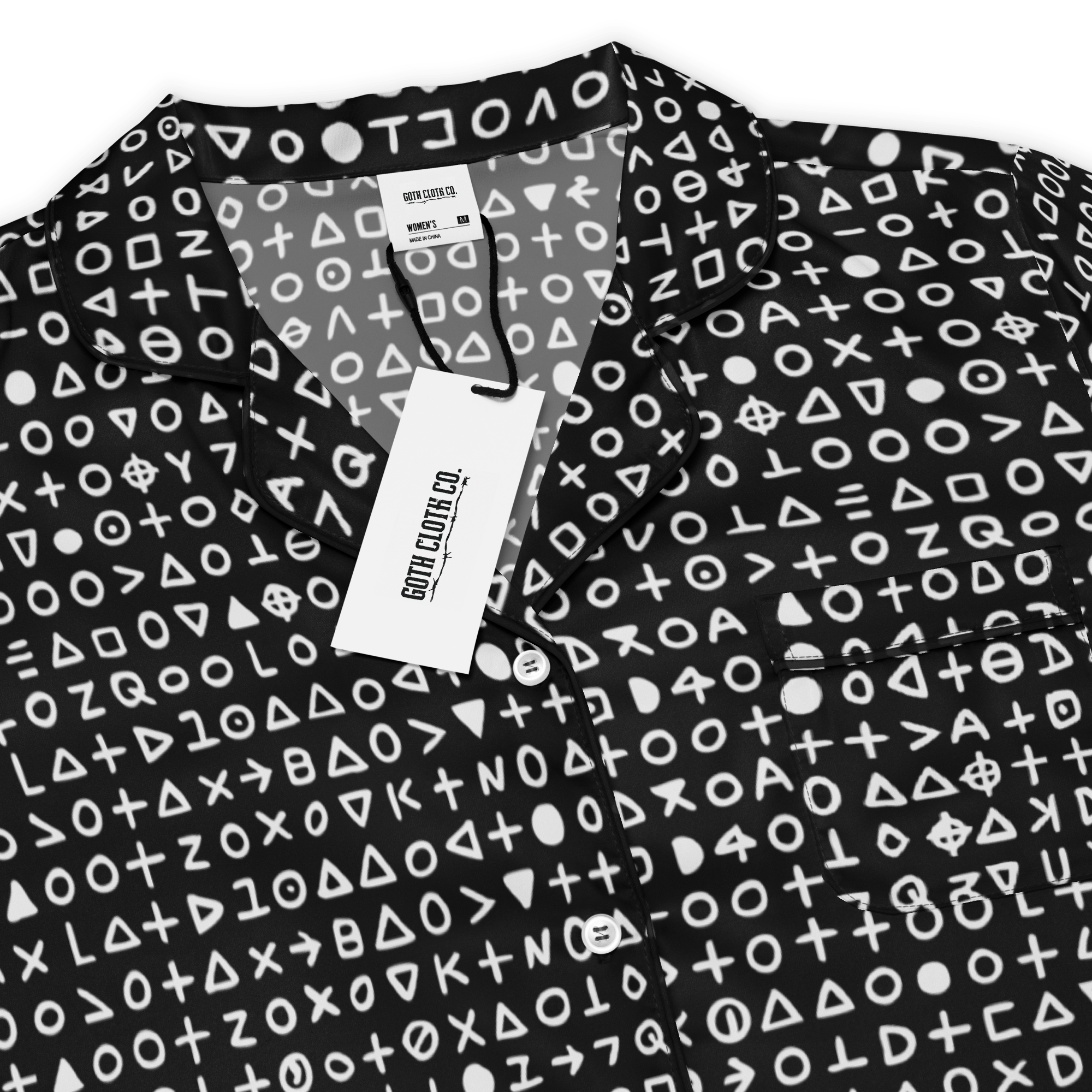 Killer's Code Zodiac Silky Pajama Top by Goth Cloth Co.