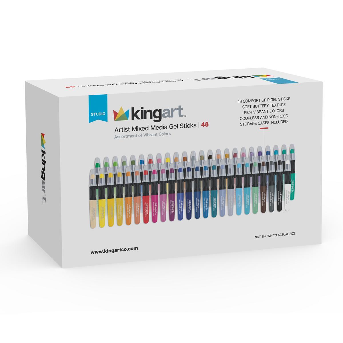 Mixed Media Gel Stick Crayons - 48 Colors by KINGART