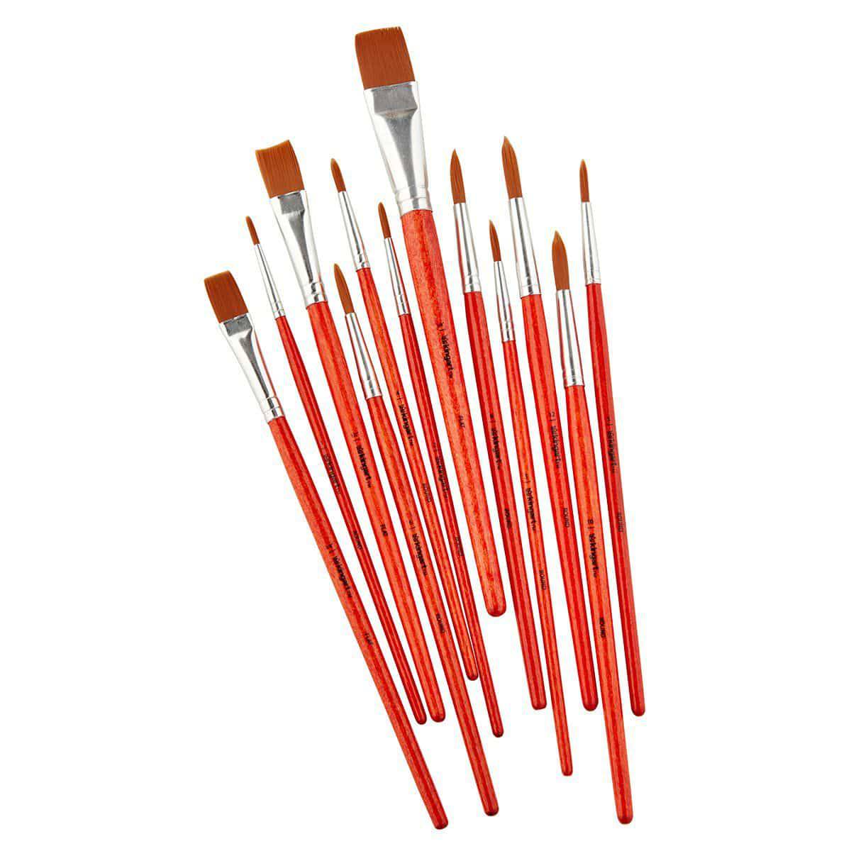 Studio Mixed Media Gold Nylon Brush Set - 12 pc by KINGART
