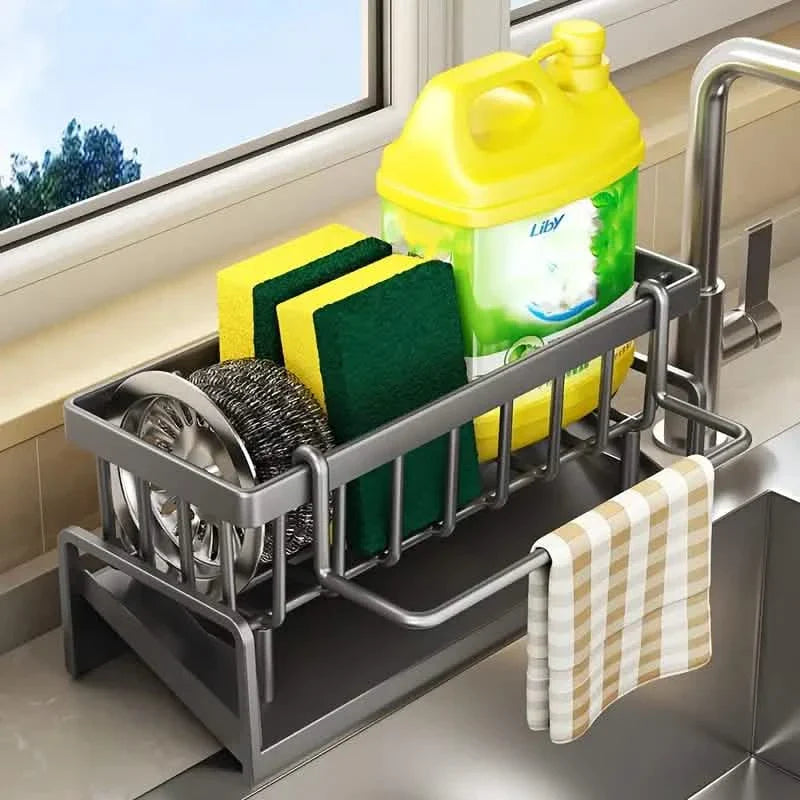 Kitchen Storage Rack - Multi-Functional Household Sink Organizer with Drain Basket by DailySale