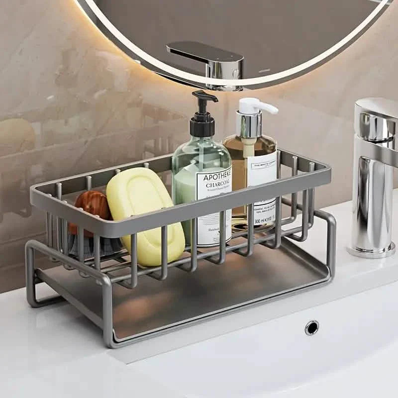 Kitchen Storage Rack - Multi-Functional Household Sink Organizer with Drain Basket by DailySale