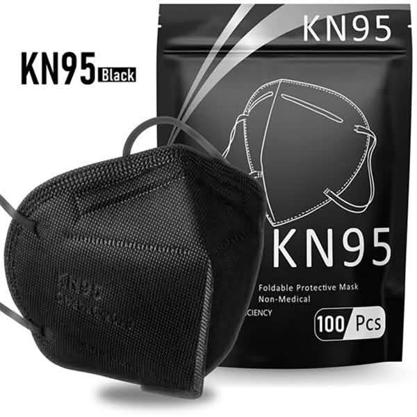 KN95 Foldable Protective Face Mask - Black by DailySale