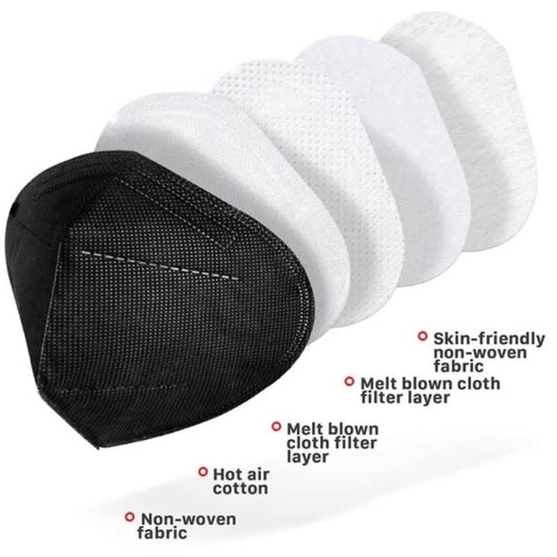 KN95 Foldable Protective Face Mask - Black by DailySale