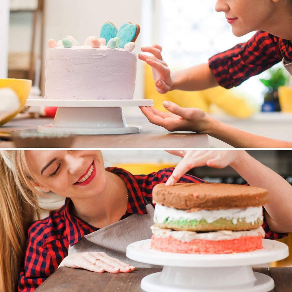 Kootek 11 Inch Rotating Cake Turntable with 2 Icing Spatula and 3 Icing Smoother by DailySale