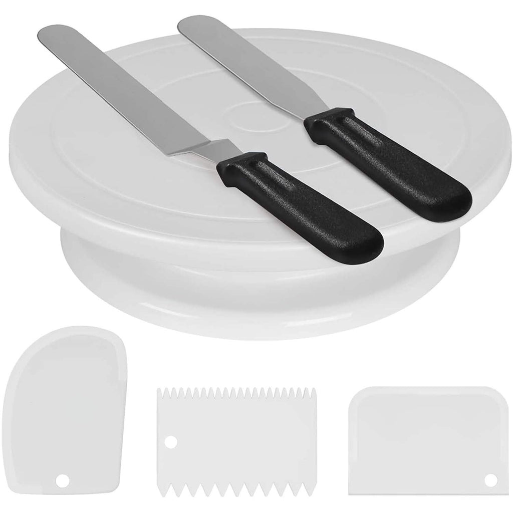 Kootek 11 Inch Rotating Cake Turntable with 2 Icing Spatula and 3 Icing Smoother by DailySale