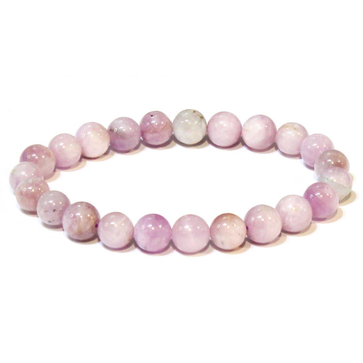 Kunzite Round Bead Bracelet by Sacred Crystals