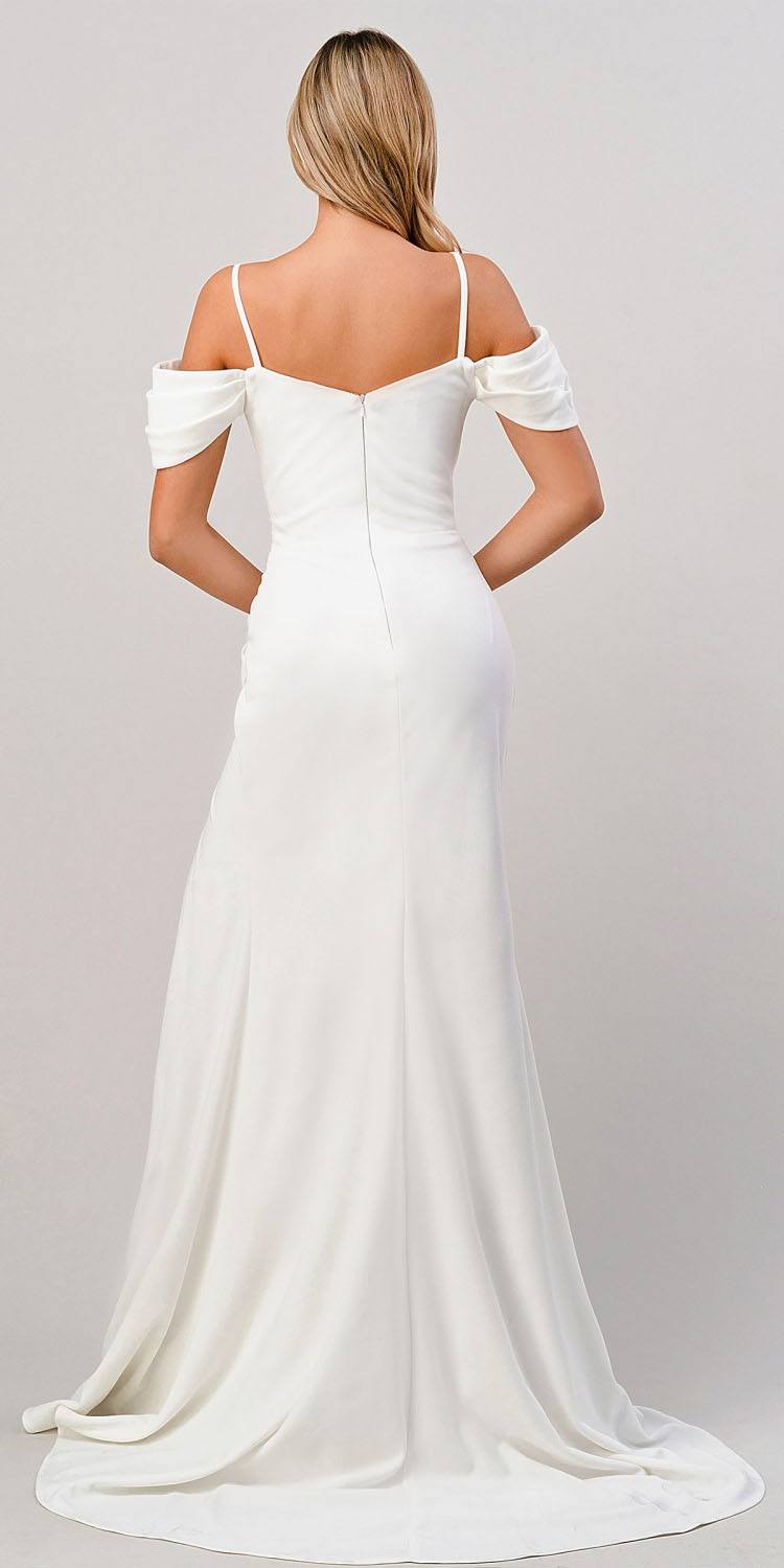 Cinderella Divine KV1057W Crepe Off the Shoulder Dress by DiscountDressShop