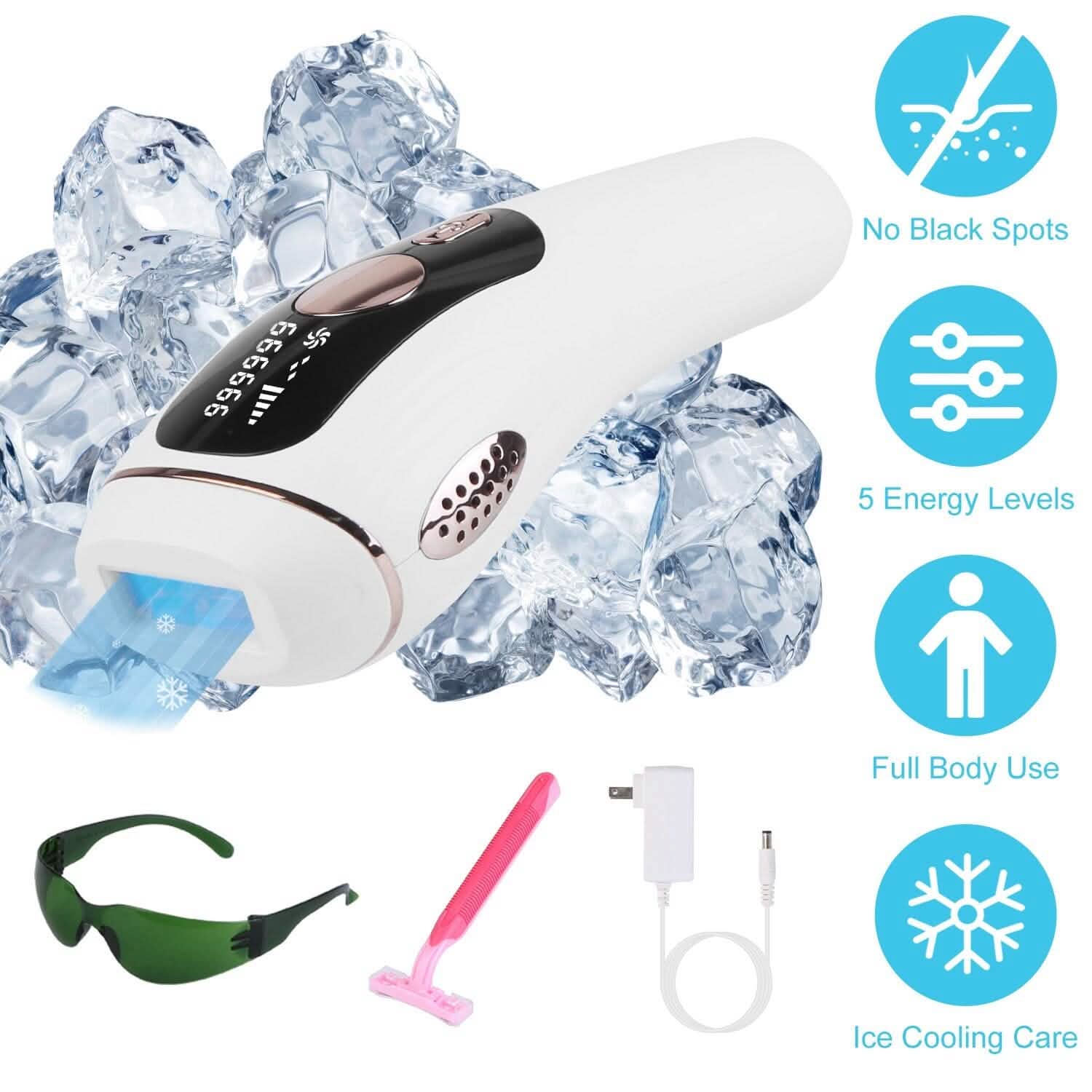 Laser Hair Removal Ice Cooling Permanent IPL by DailySale