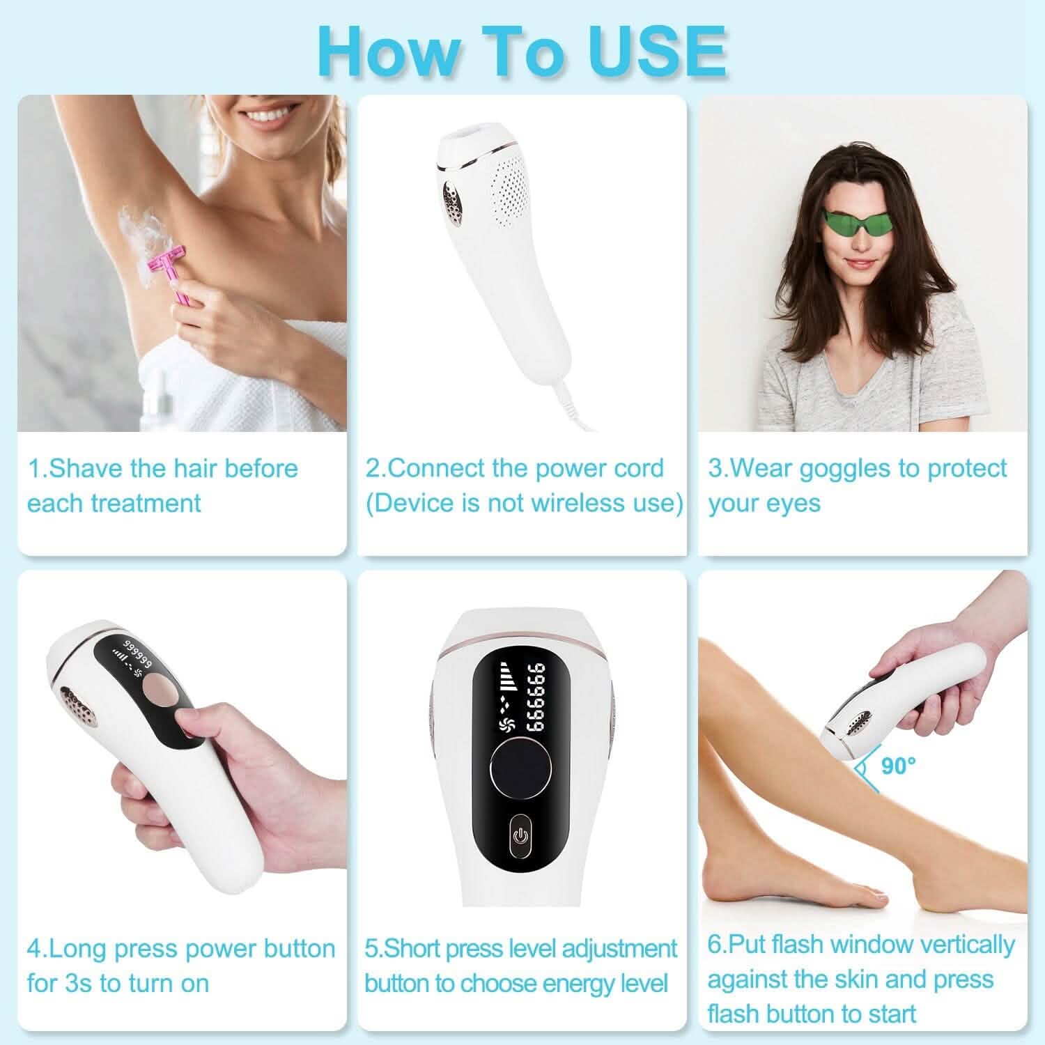 Laser Hair Removal Ice Cooling Permanent IPL by DailySale