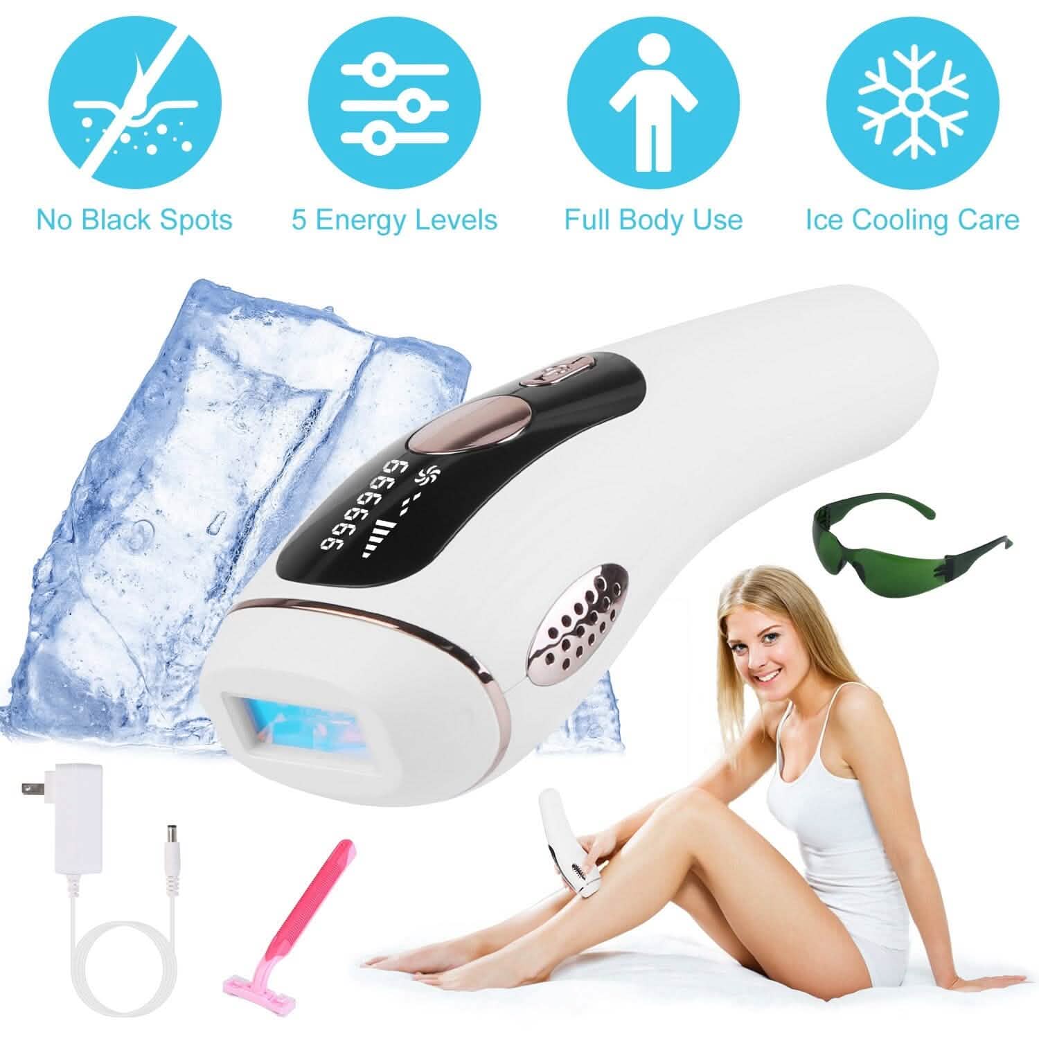 Laser Hair Removal Ice Cooling Permanent IPL by DailySale