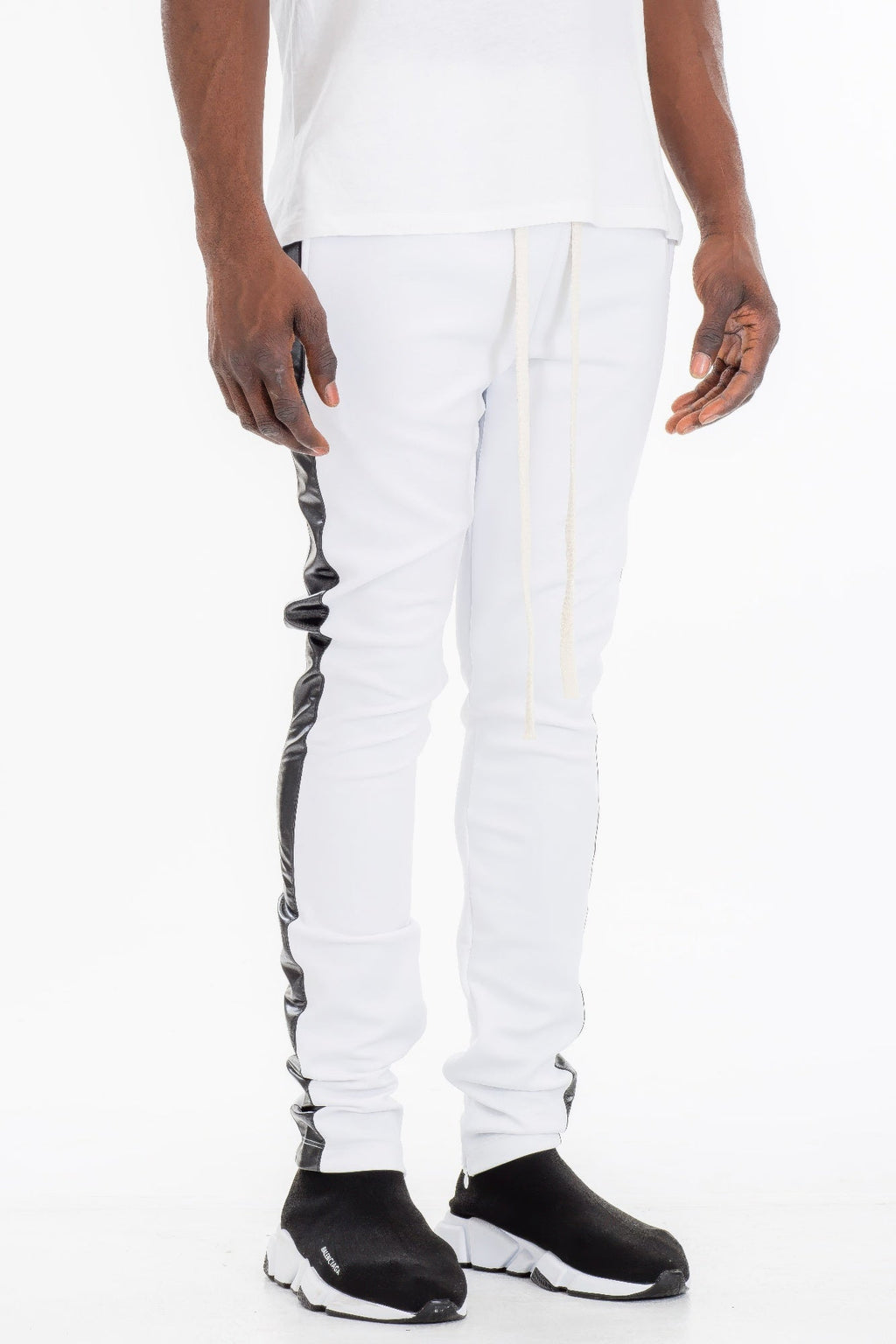 Leather Tape Track Pants by Tigbul's Variety Fashion Shop
