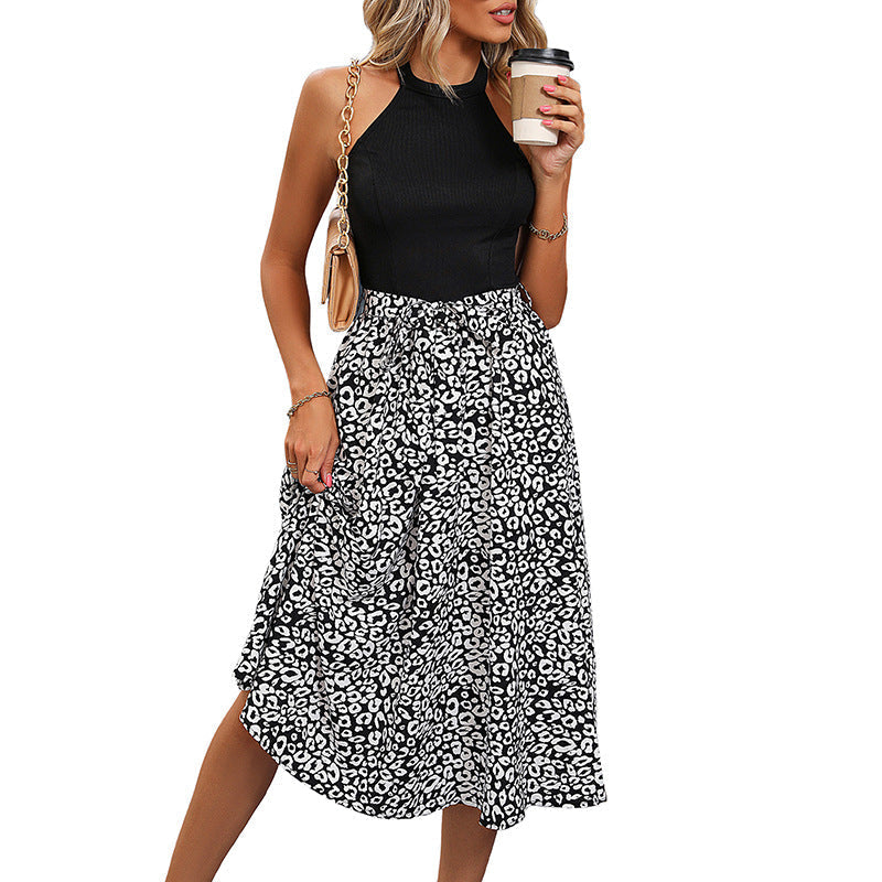 Leopard Halter Neck Midi Dress by V.I.P Digital Presence