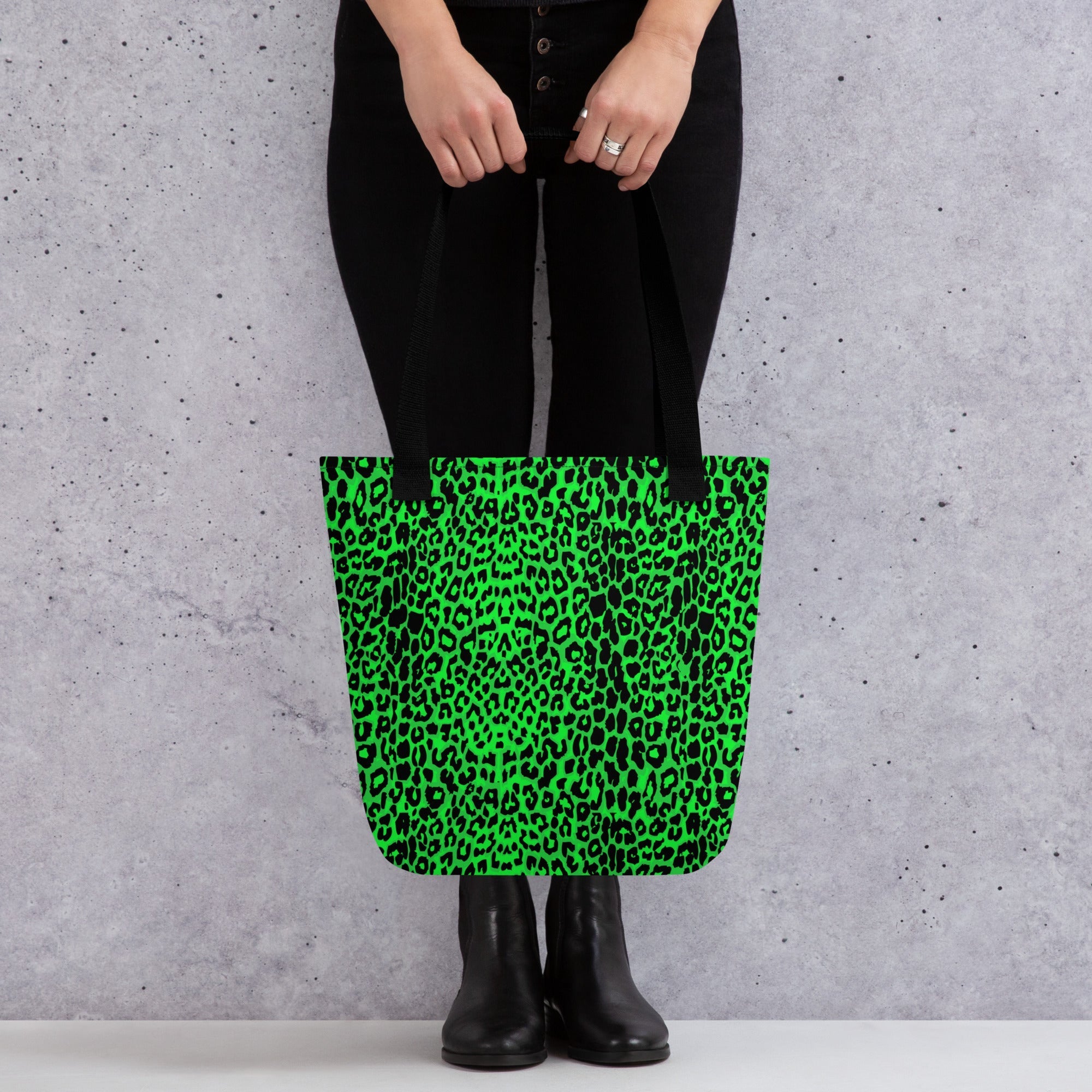 Lime Leopard Tote Bag by Goth Cloth Co.