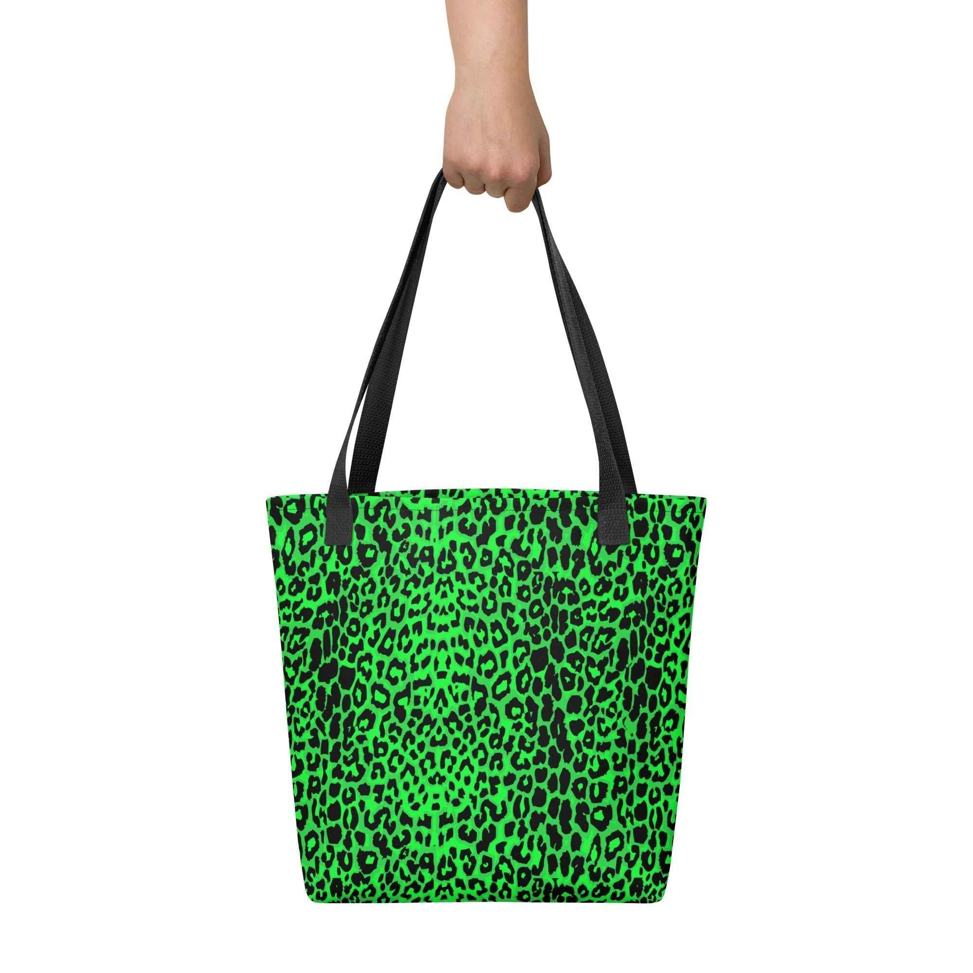 Lime Leopard Tote Bag by Goth Cloth Co.