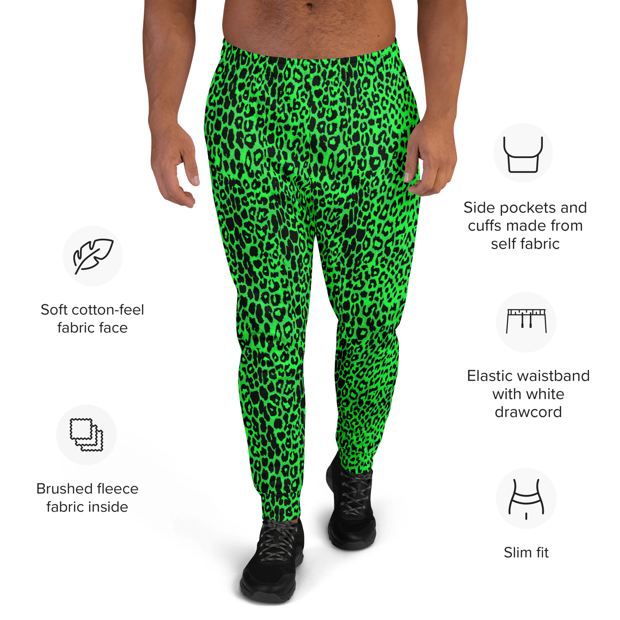 Lime Leopard Unisex Joggers by Goth Cloth Co.