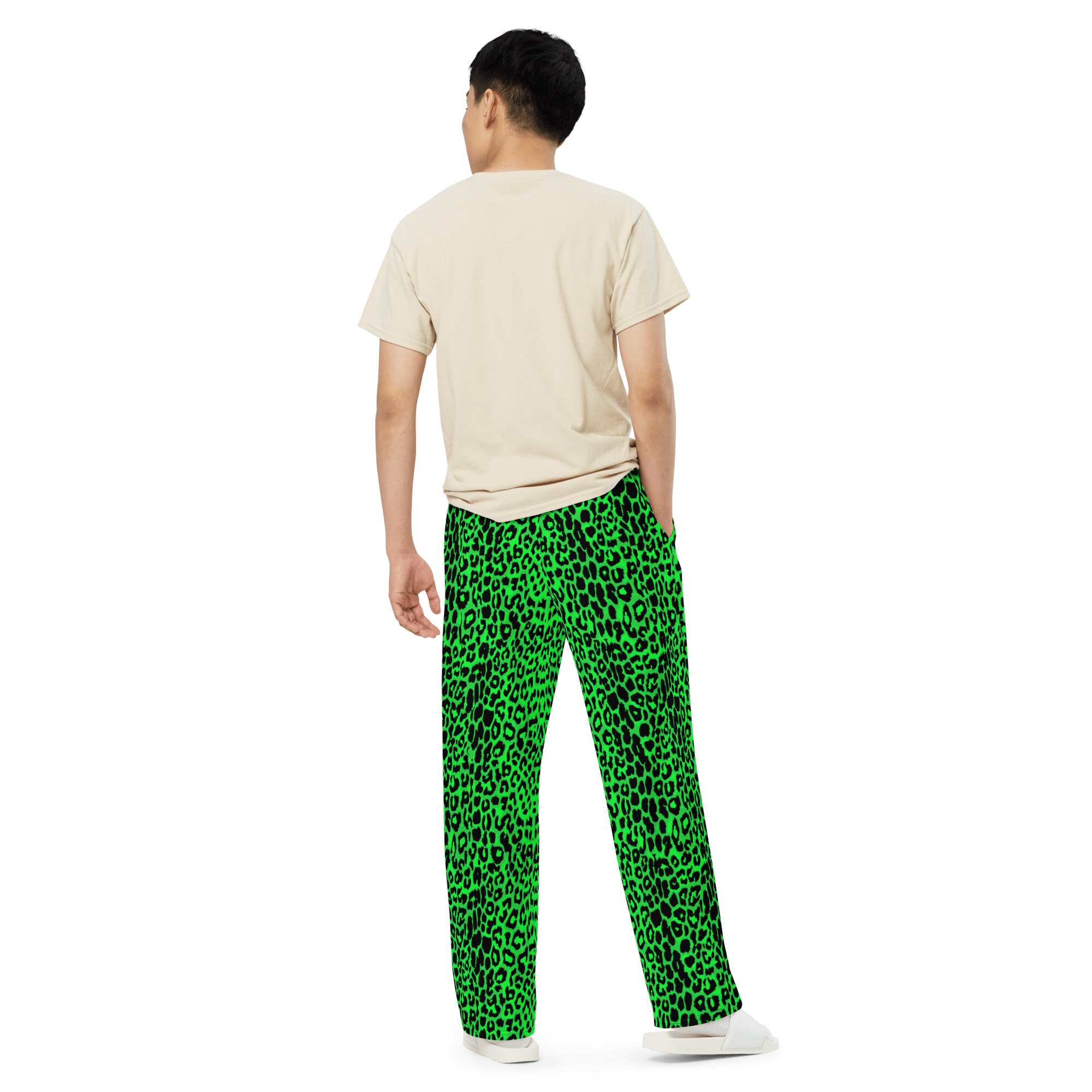 Lime Leopard Unisex Lounge Pants by Goth Cloth Co.
